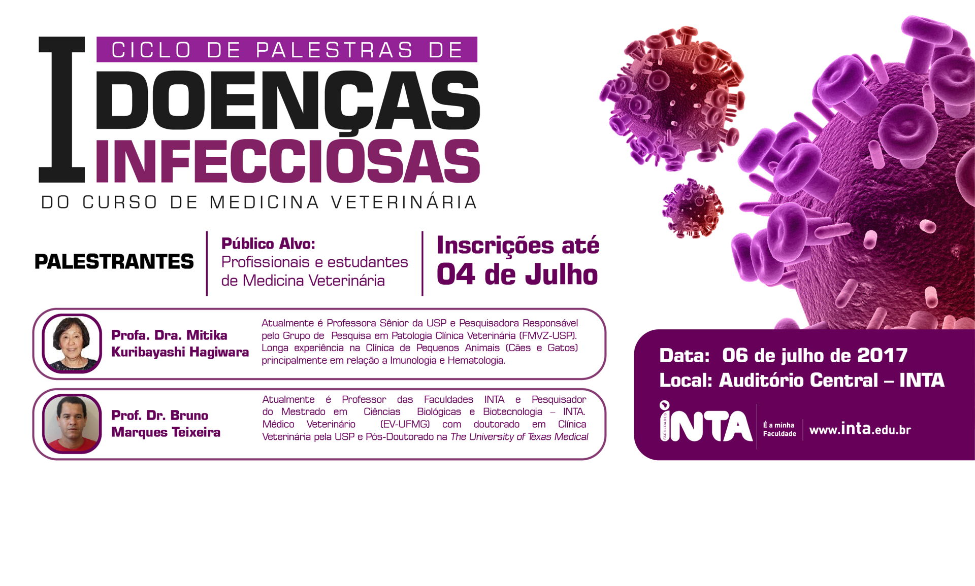 I Ciclo de Palestras de Doenças Infecciosas do Curso de Medicina Veterinária