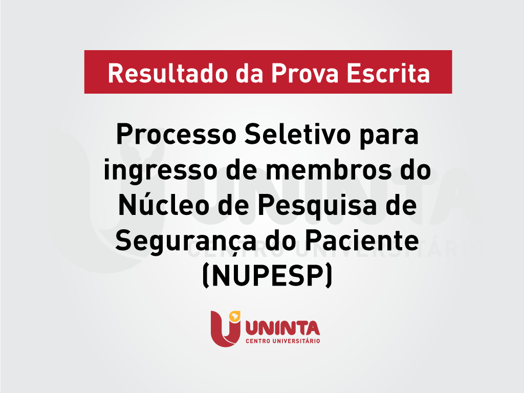 Resultado Prova Escrita NUPESP 2017