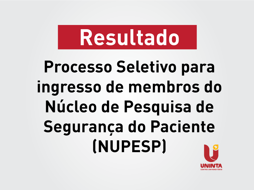 Resultado do processo seletivo de novos membros do NUPESP