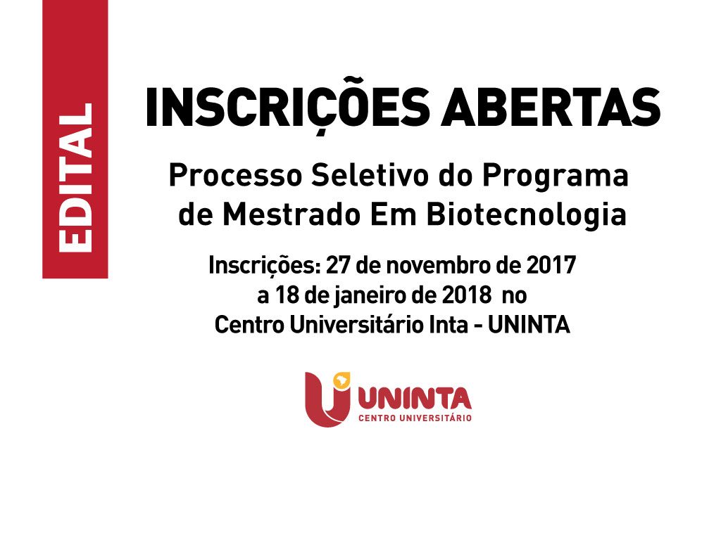 Mestrado em Biotecnologia abre inscrições para novos candidatos