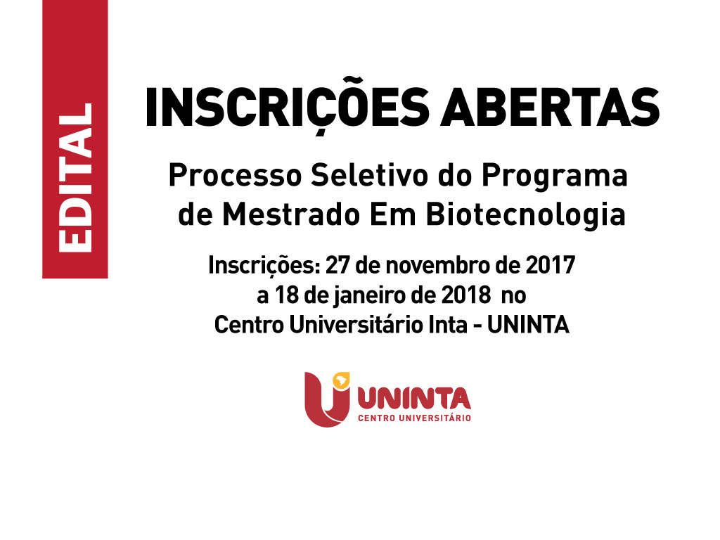 Mestrado em Biotecnologia abre inscrições para novos candidatos