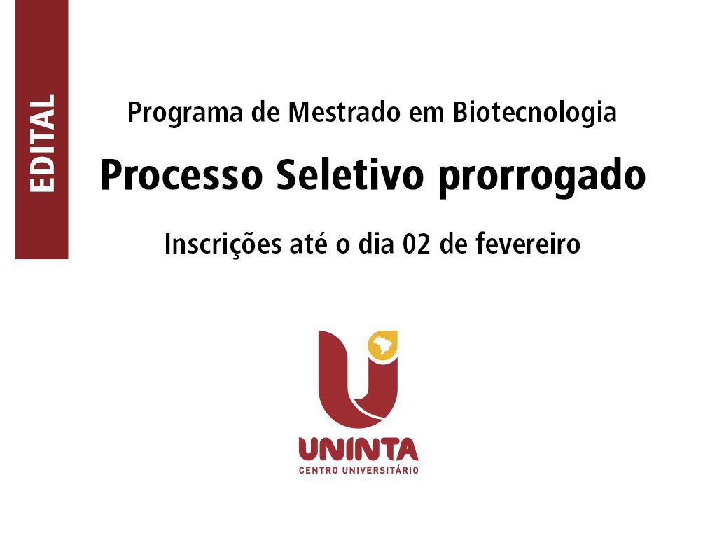 Processo Seletivo do Programa de Mestrado em Biotecnologia