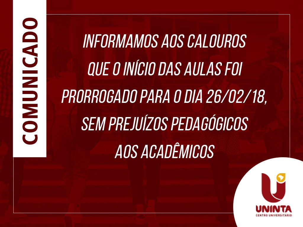 Início das aulas prorrogado