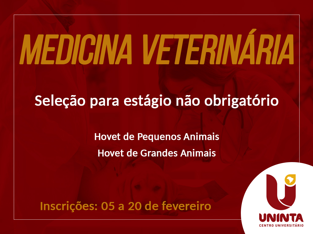 Medicina Veterinária abre vagas para estágio não obrigatório