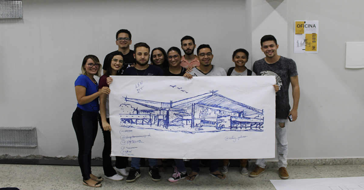 Desenho foi tema de oficina no curso de Arquitetura e Urbanismo - UNINTA