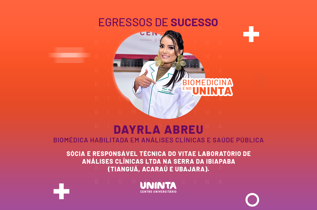 Egressos de Sucesso: Biomédica graduada pelo UNINTA é responsável por laboratório na Serra da Ibiapaba