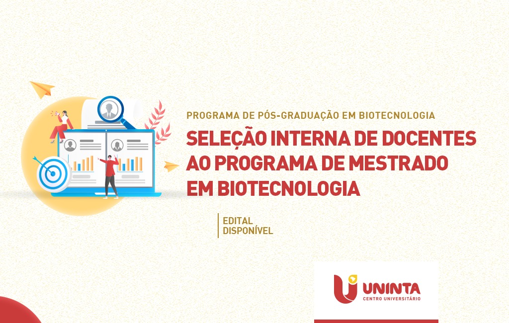 UNINTA divulga seleção de professores para o Programa de Mestrado em Biotecnologia