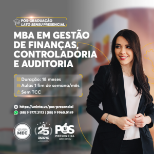 MBA EM GESTÃO DE FINANCÇAS, CONTROLADORIA E AUDITORIA