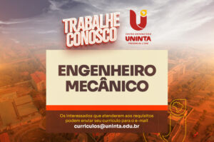 TRABALHE CONOSCO: vaga aberta para Engenheiro Mecânico